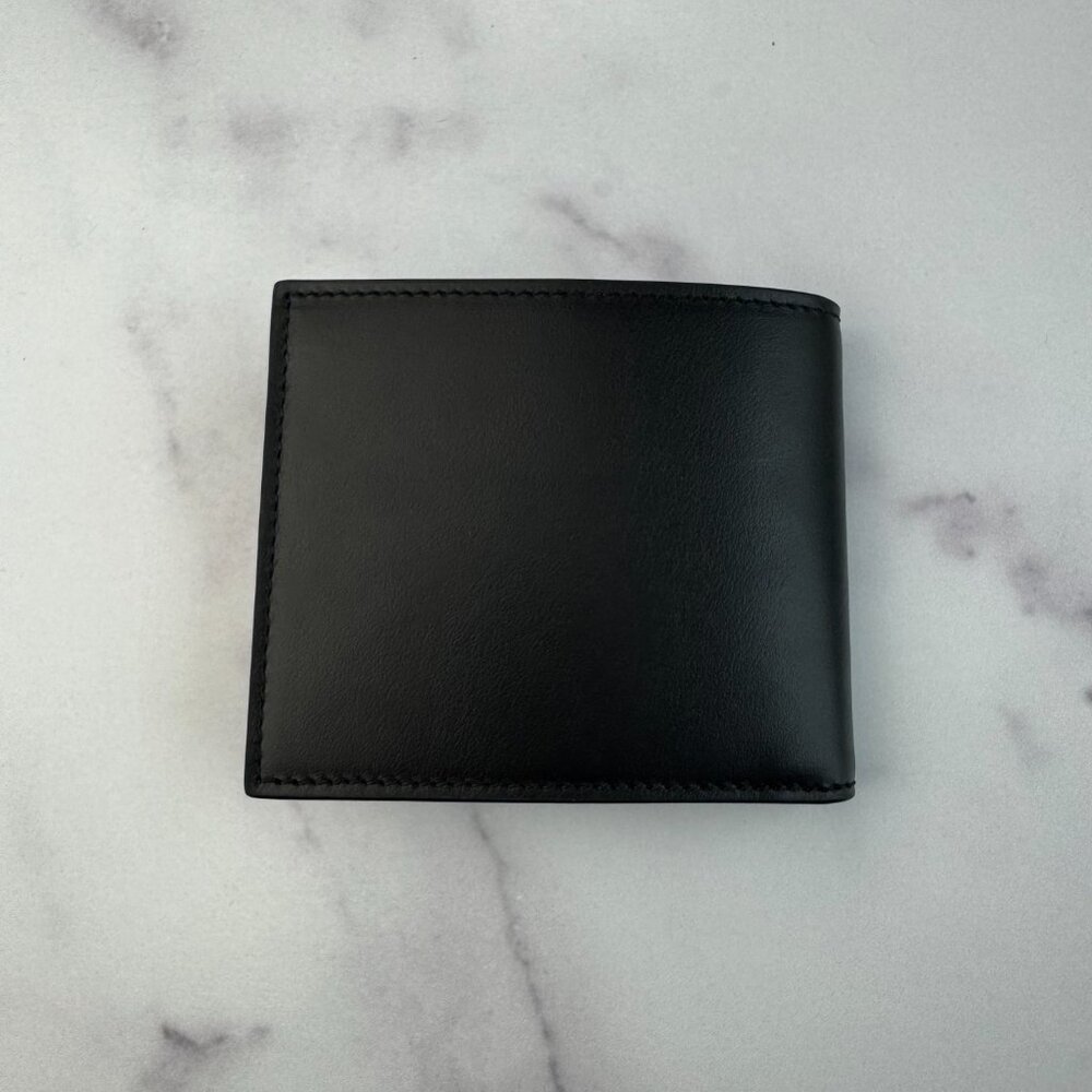 New Gucci Black & Gold Leather Bifold Wallet $380 Retail - Picture 2 of 7